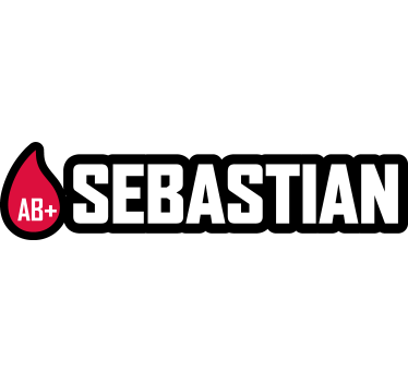 Autocolante biciclete steag cu nume grupa de sânge - TenStickers