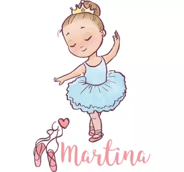 Numele de balerină personalizat pe perete - TenStickers