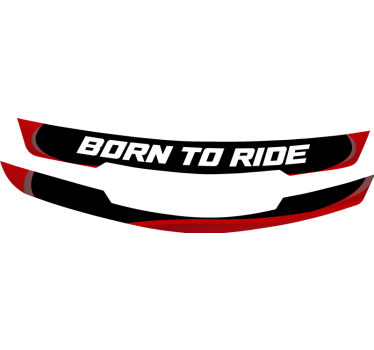 Autocolante motociclete text personalizabil pentru vizor - TenStickers
