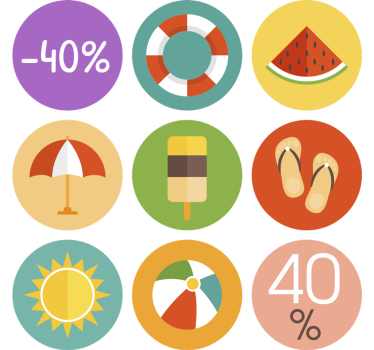 Autocolante vânzare reduceri colorate de vară - TenStickers