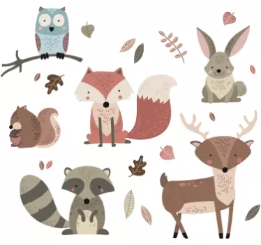 Pădure animale autocolant pentru copii - TenStickers