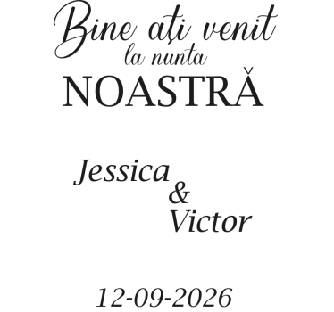 Autocolant de nuntă oglindă personalizabilă - TenStickers