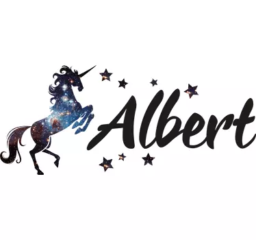 Personalizate cosmos unicorn perete autocolant - TenStickers