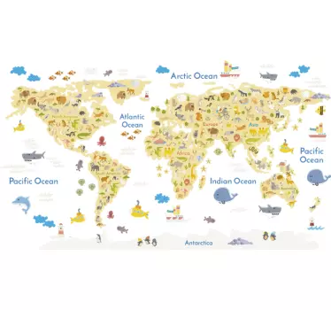 Sălbatice animale de pe planetă autocolant de perete - TenStickers