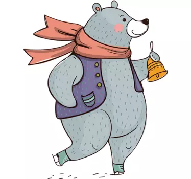 Ursuleț de crăciun ursuleț de perete - TenStickers