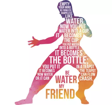 Bruce lee personalitate cota decal - TenStickers