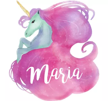 Autocolant personalizabil unicorn fantezie de perete - TenStickers