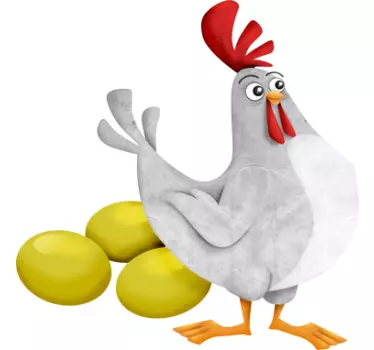 Autocolant de perete cu ouă de aur - TenStickers