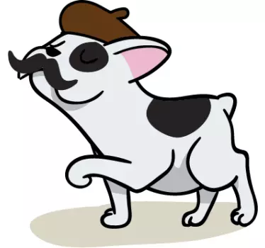 Pielea laptopului bulldog parizian - TenStickers