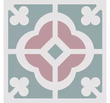 Transfer de plăci de gresie florale hidraulice - TenStickers