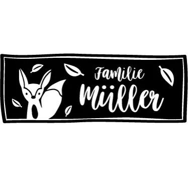 Vulpe scrisoare de familie acasă text decal - TenStickers