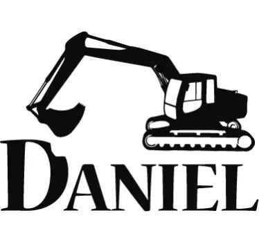 Decalificator de perete text de excavator - TenStickers