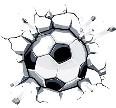 Fotbal 3d autocolant pentru copii fotbal - TenStickers