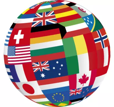 Mondial steaguri autocolant - TenStickers