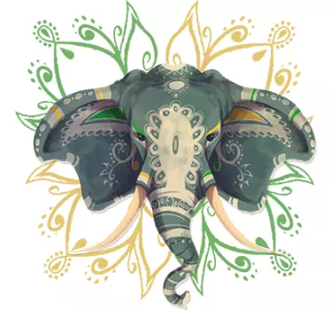 Autocolant de perete mandala elefant - TenStickers