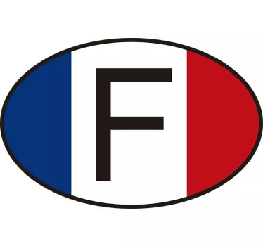 Franceză tricolor steag decal auto - TenStickers