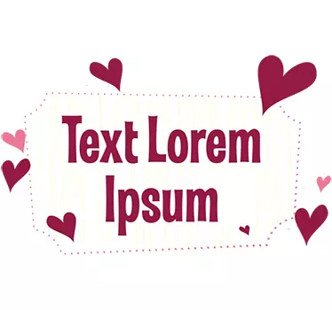 Autocolant pentru vitrine text personalizat emoționant - TenStickers