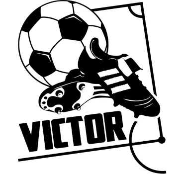Perete decal numele pantofilor de fotbal - TenStickers
