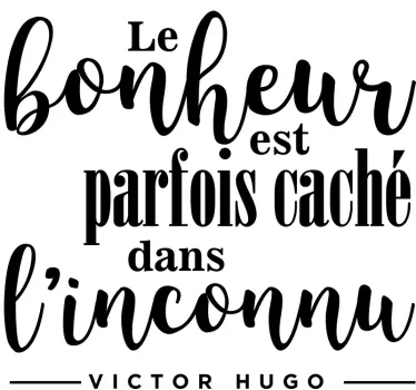 Victor hugo fericire cota decal - TenStickers