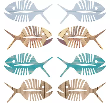 Siluete de pește de perete animale marine - TenStickers