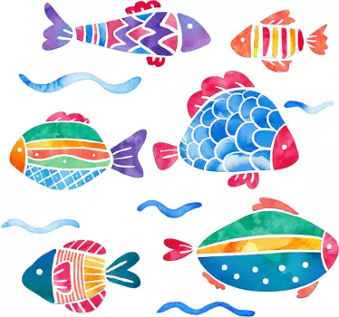 Autocolante pentru baie de pește - TenStickers