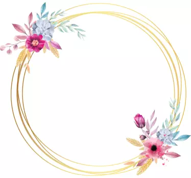Autocolant cu oglinzi florale - TenStickers