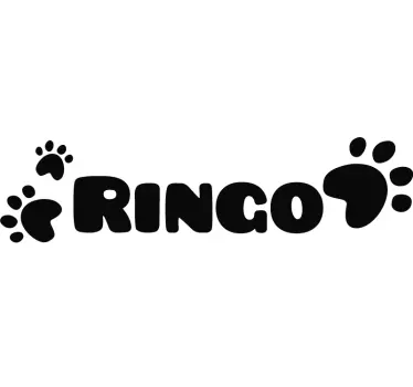 Nume de câine autocolant personalizabil - TenStickers