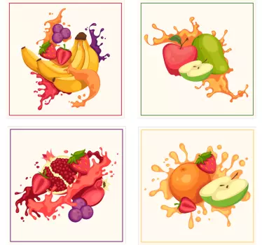 Fructe colaj placi de autocolant - TenStickers