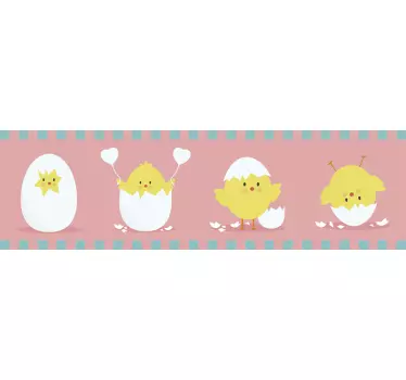 Autocolant de frontieră cu ouă de pui - TenStickers