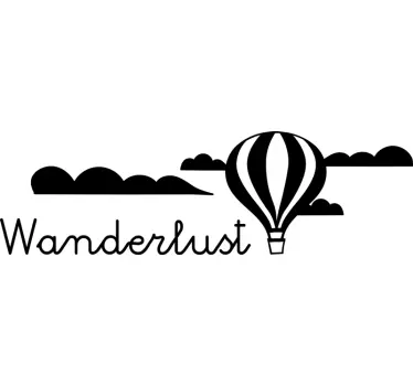 Sticker laptop wanderlust - TenStickers