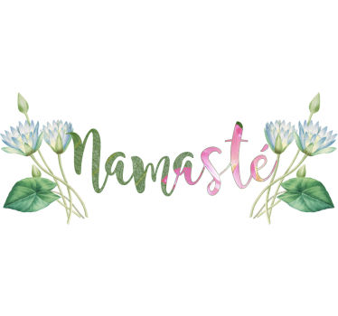 Namaste headboard header sticker de perete - TenStickers