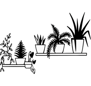 Autocolante de perete floare domestică minimalista - TenStickers