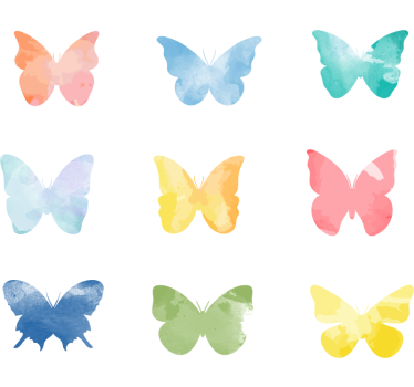 Colorat fluturi decor de perete cameră de zi - TenStickers