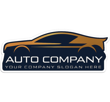 Autocolant personalizabil semn companie auto aurit - TenStickers