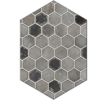 Autocolant pentru faianță marmură hexagonală închisă - TenStickers