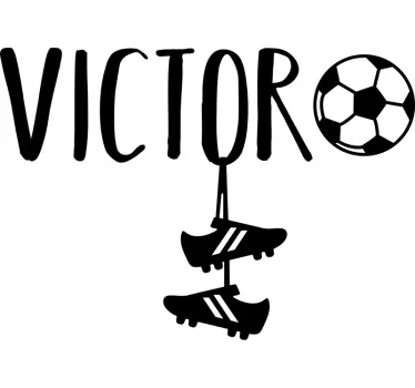 Ghete de fotbal cu nume de fotbal autocolant - TenStickers
