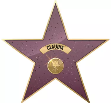 Numit walk of fame star decal cinema - TenStickers