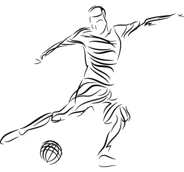 Autocolant de fotbal abstract - TenStickers