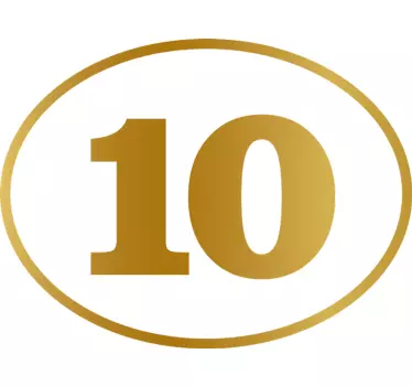 Aur autocolant numărul de vehicul - TenStickers