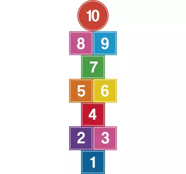 Gresie colorată de vopsea cu autocolant de hopscotch - TenStickers