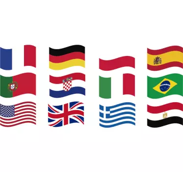 Mini stickere steaguri mondiale - TenStickers