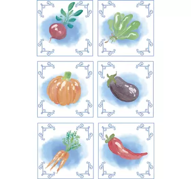 Transfer de tigla de legume proaspete - TenStickers