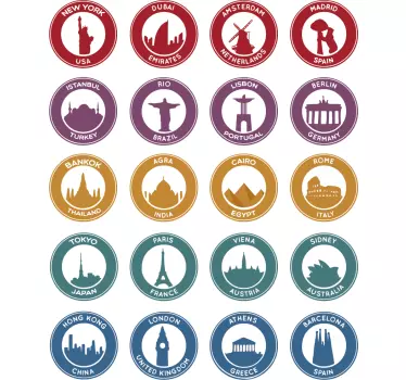 Locuri faimoase decor - TenStickers