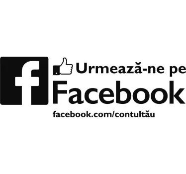 Urmați pe facebook pentru autocolant de afaceri fereastră - TenStickers
