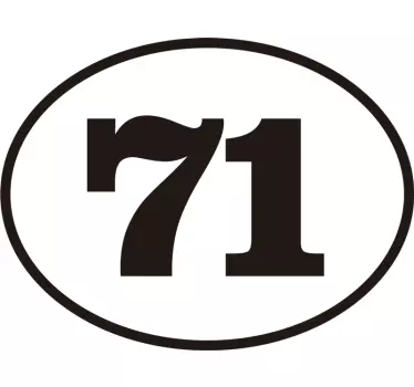 Personalizabil autocolant număr de autovehicule - TenStickers