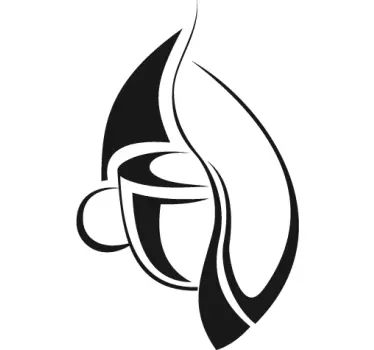 Pahar cu cafea logo sticker de perete - TenStickers