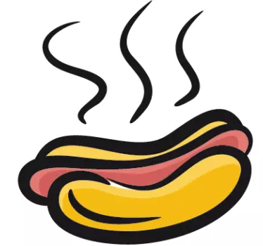 Autocolant de contur hot dog - TenStickers