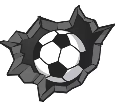 Autocolant de fotbal minge crăpată - TenStickers