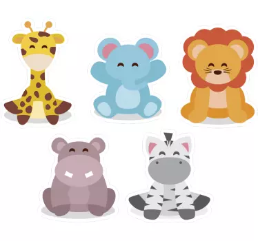 Africa de ilustrație animal de perete art decal - TenStickers
