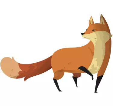 Animal vulpe geometrie autocolant animal sălbatic - TenStickers